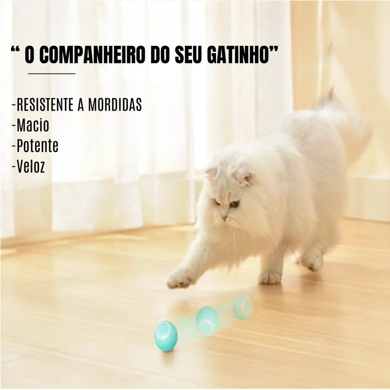 Bola Mágica Rolante Automática para Gatos, Brinquedo Inteligente Interativo, Acessório para Jogos em Ambientes Internos. - Varity