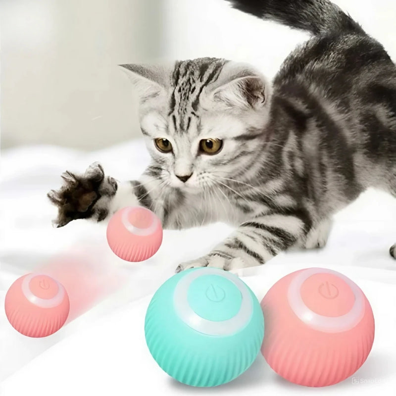 Bola Mágica Rolante Automática para Gatos, Brinquedo Inteligente Interativo, Acessório para Jogos em Ambientes Internos. - Varity