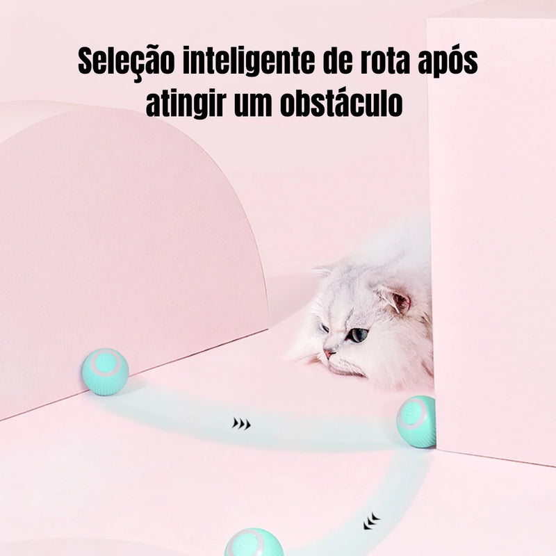 Bola Mágica Rolante Automática para Gatos, Brinquedo Inteligente Interativo, Acessório para Jogos em Ambientes Internos. - Varity